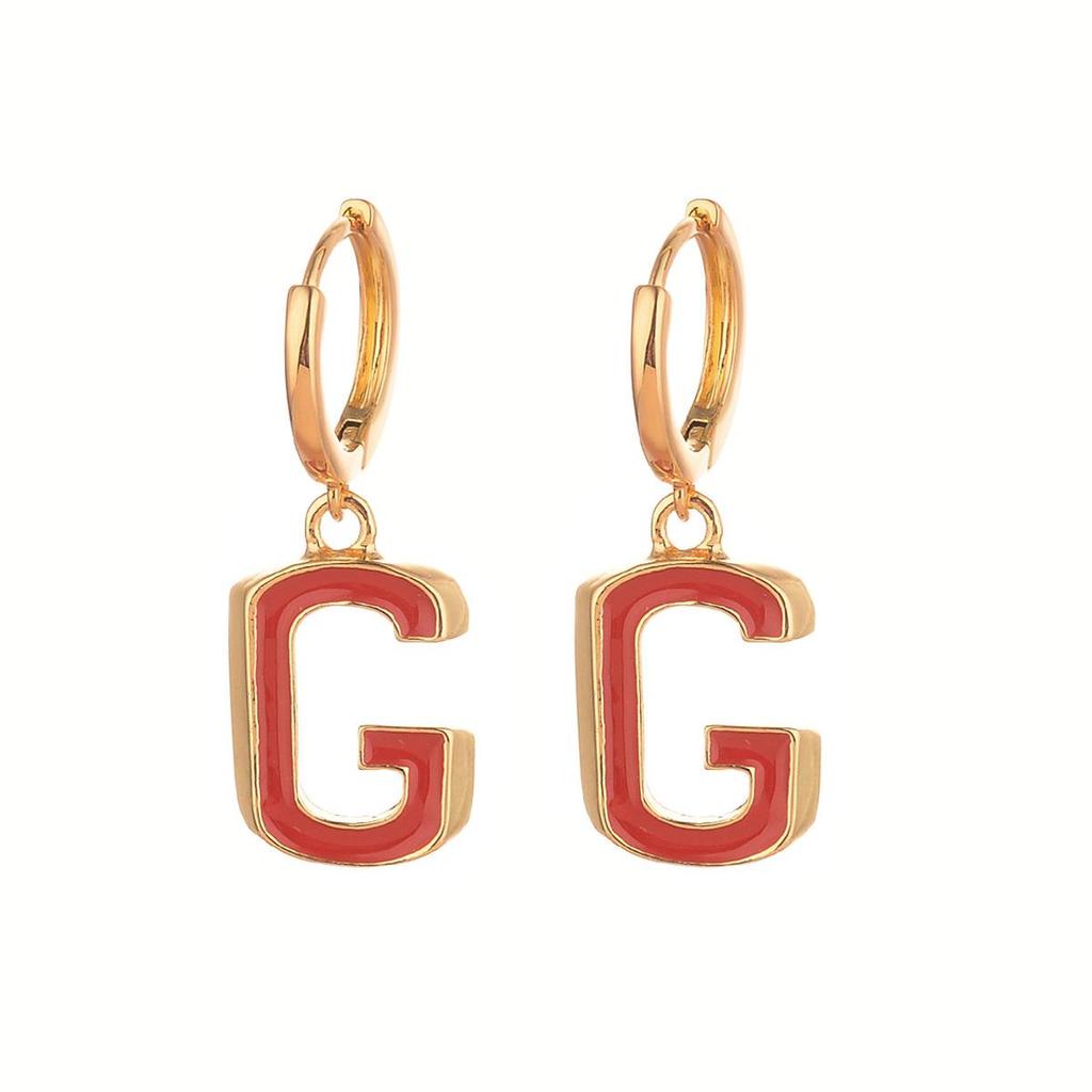 High-End Green Heart Retro Drip Oil Earrings - Autumn/Winter Fashion