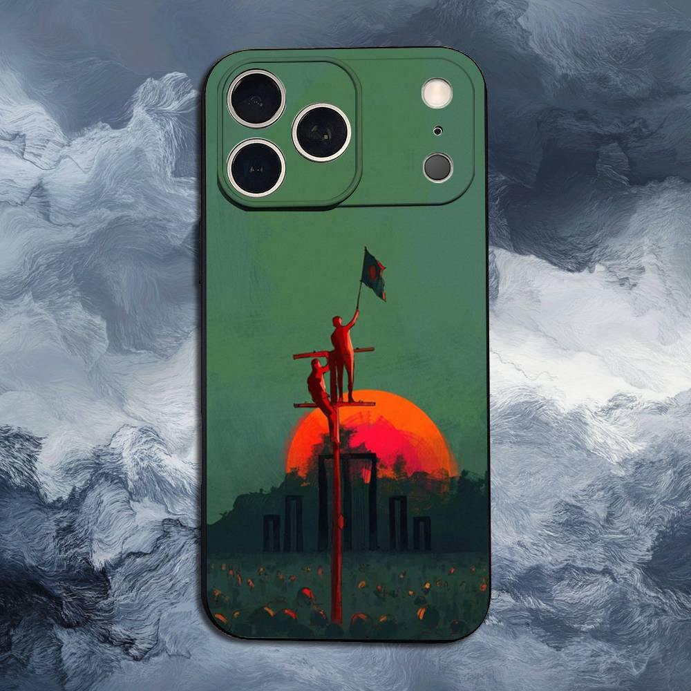 Bangladesh Flag For iPhone 13,17,11,12,16,14,15,Plus,Pro Max,XS,X,XR,SE,Mini,8,7,Soft Silicone Black Phone Case