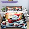 3PC Custom Name Polar Bears Winter Wonderland Bedding Set Duvet Cover Closure Includes 1 Duvet Cover & 2 Pillowcases for Bedroom
