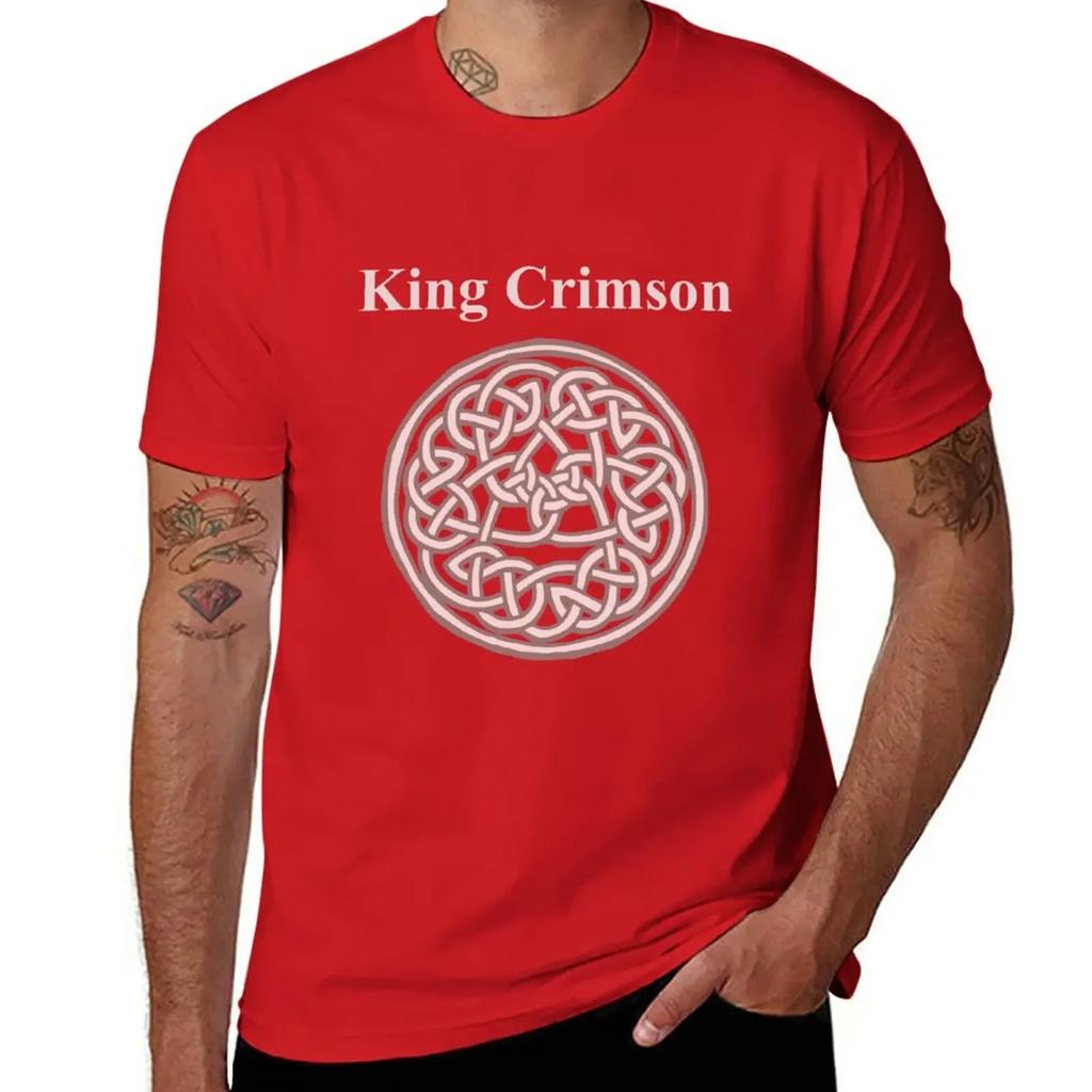 1982 King Crimson Vintage Discipline Album Promo T-Shirt quick-drying Short sleeve tee mens plain t shirts