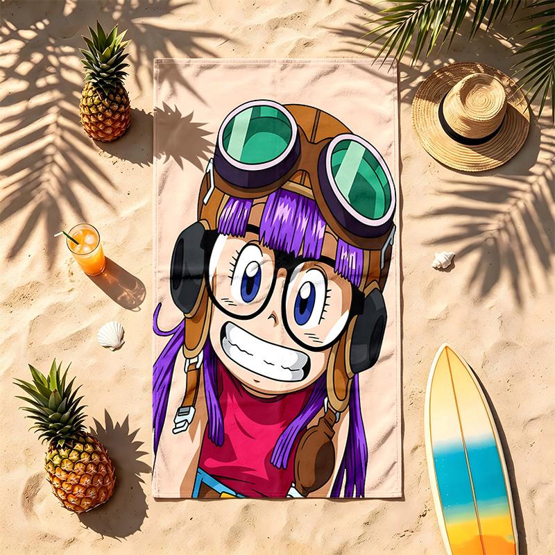 Arale (5) Theme Beach Towel Sand Resistant Soft And Comfortable Suitable For The Pool Camping Yoga And Diving A Travel
