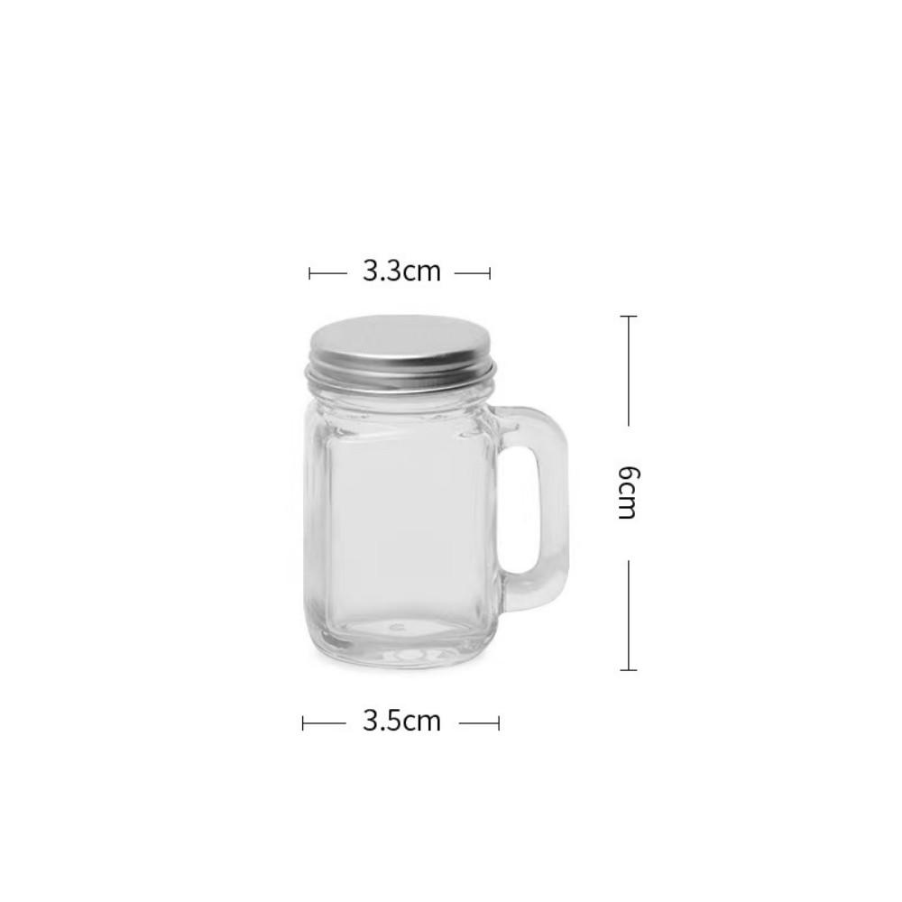 35ml Portable Mini Sub-Bottling Coffee Concentrate Bottle With Handle Leakproof Honey Storage Tank Whisky Glass Jar Jam Jar