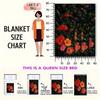 Bright Tropical Flower Patterns Flannel Printed Blanket Suitable for All Seasons Suitable for Living Room Office Sofa and Travel