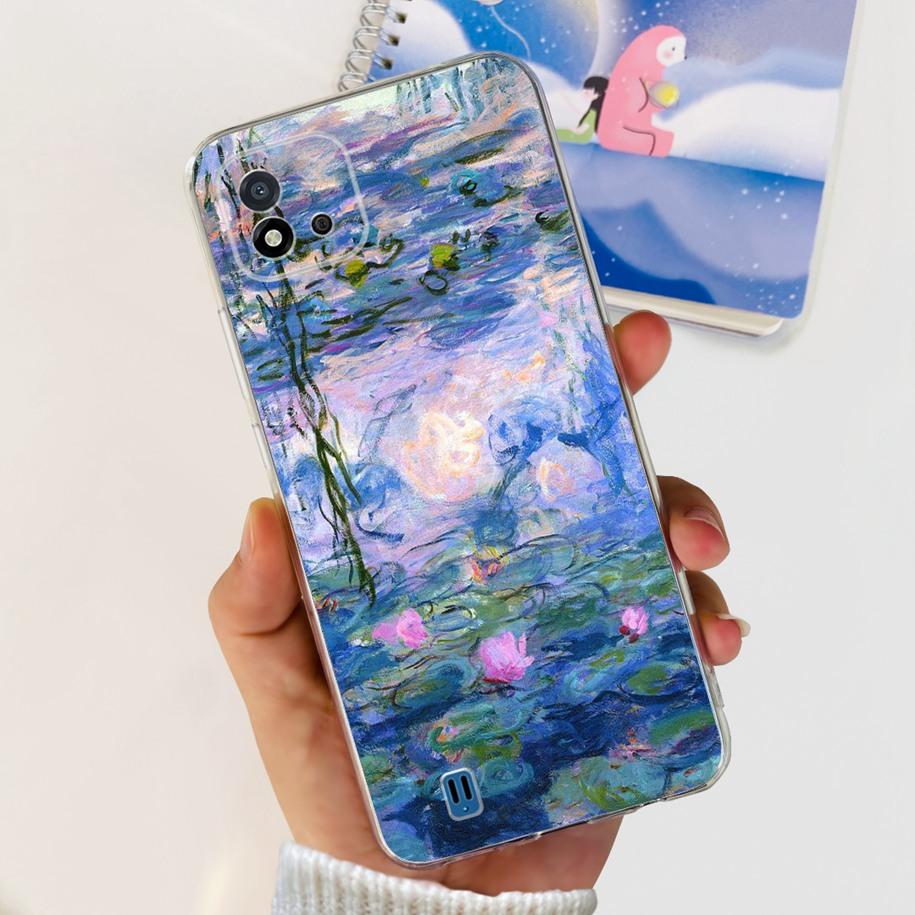 For Cover Realme C11 2021 Case Fashion Marble Love Heart Silicone Soft TPU Phone Back Cover For Realme C11 RMX2185 C20 C20A Capa
