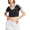 adidas Originals Trefoil Letter Logo Print Short Sleeve T-Shirt Women Tops Black IR9780