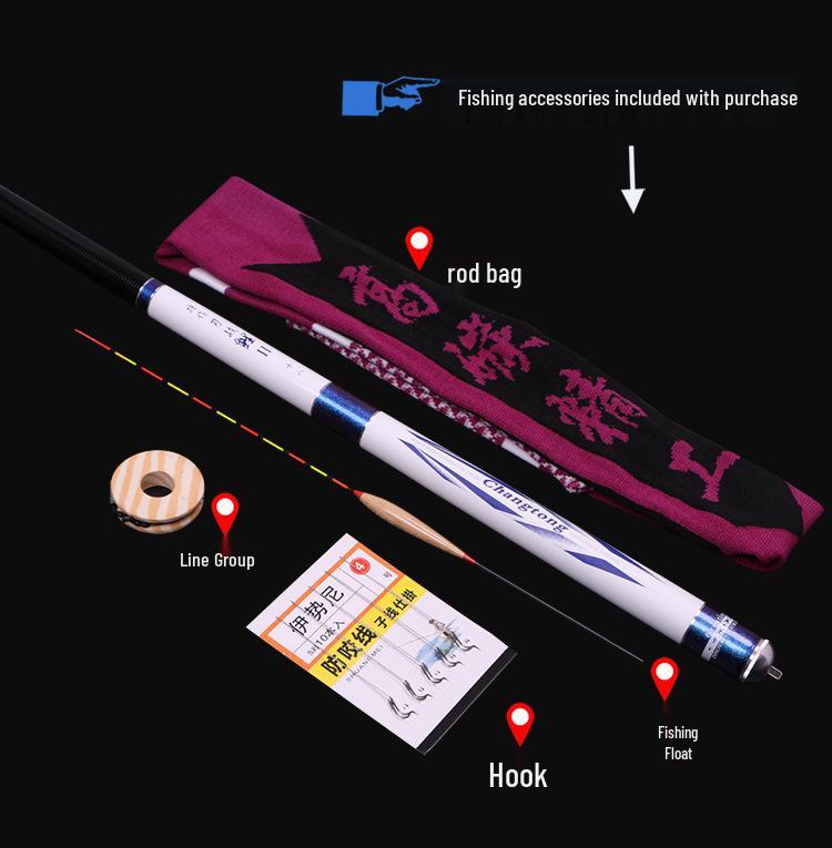 Ultra-Light 28-Section Pure Carbon Fishing Rod for Carp and Table Fishing