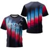 T-shirt da uomo stampata in 3D per sport all'aperto e fitness, traspirante, ad asciugatura rapida, manica corta, girocollo, pullover, top casual