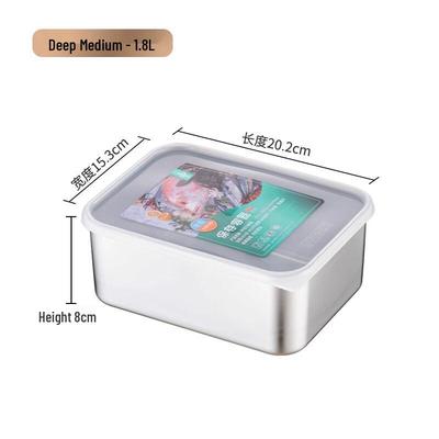 304 Stainless Steel Food Storage Container