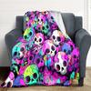 1pc Skull Party Blanket, Lightweight Flannel Throw Blanket For Sofa, Bed, Travel, Camping, Living Room, Office, Couch, Chair, And Bed