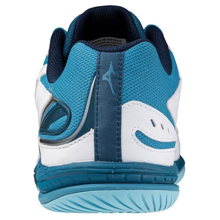 Mizuno Cushioning Slip Resistant Abrasion Resistant Low Top Training Shoes Unisex White Blue 81GA220532