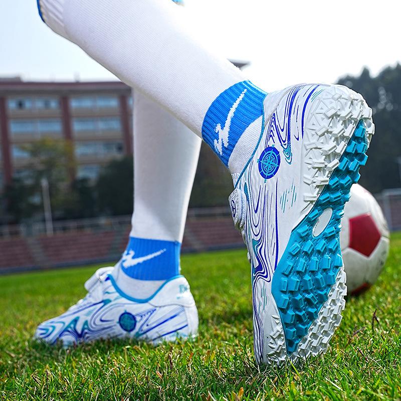 Outdoor Grund- und Sekundarschulkinder lange gebrochene Nägel Fußballschuhe Männer und Frauen Klettverschluss Jugend Sportschuhe