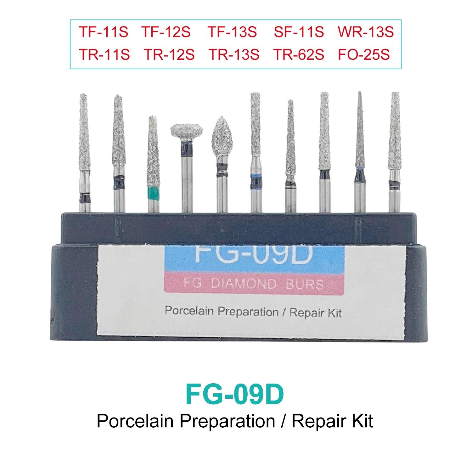 

Стоматологические алмазные боры TOMENTY, 10 шт./кор., высокоскоростные наконечники, стоматологические боры серии FG, 1,6 мм, материал для стоматологии FG-09D (10pcs)