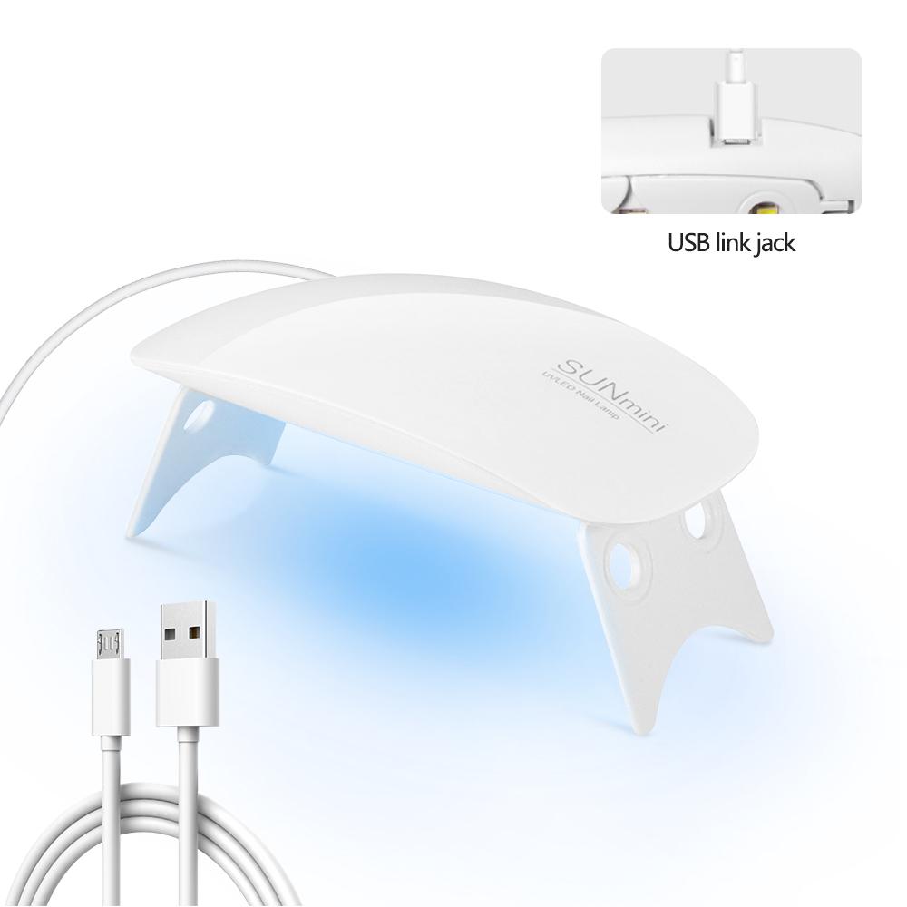 

Nail Lamp Foldable 6w Uv Led Lamp For Nails Machine Uv Leds Gel Quick drying Dryer Lamp Manicure Tool Professional Equipme белый