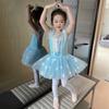 Frozen Ballet Dance Costume for Girls: Children's Mesh Leotard Dress & Chinese Dance Attire