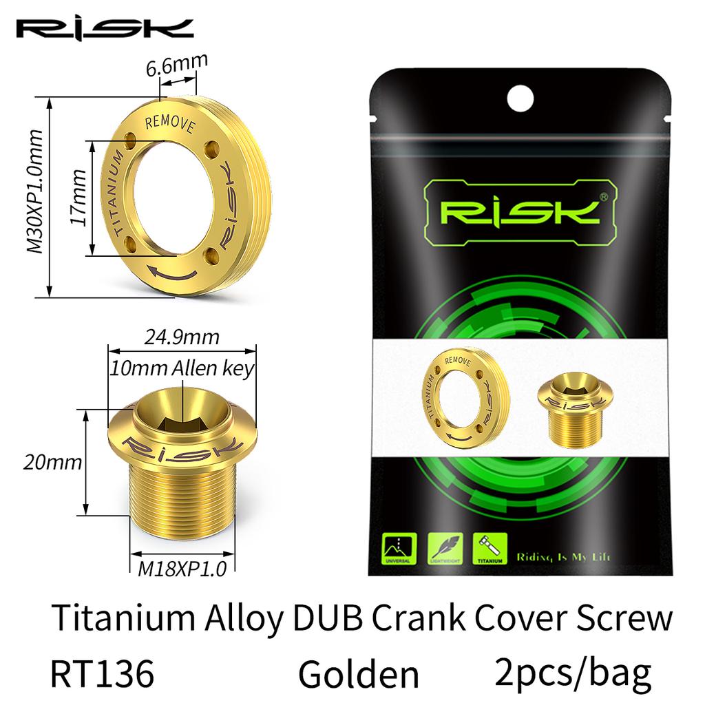 RISK DUB Crank Cover Screw Titanium Alloy Mountain Road Bicycle Crank Cover Screw DUB Disc Cover For Red Force Crank Screw