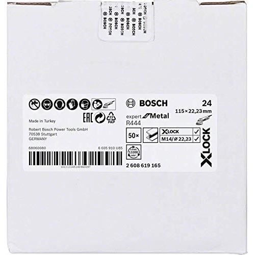Disques abrasifs sur fibres - Bosch - R444 - Ø 115 mm - Grain 24 - Expert for Metal