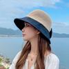 Japanese Bowtie Fisherman Hat Hollow Knitted Bucket Hat Sweet Bow Sun Hat  Travel