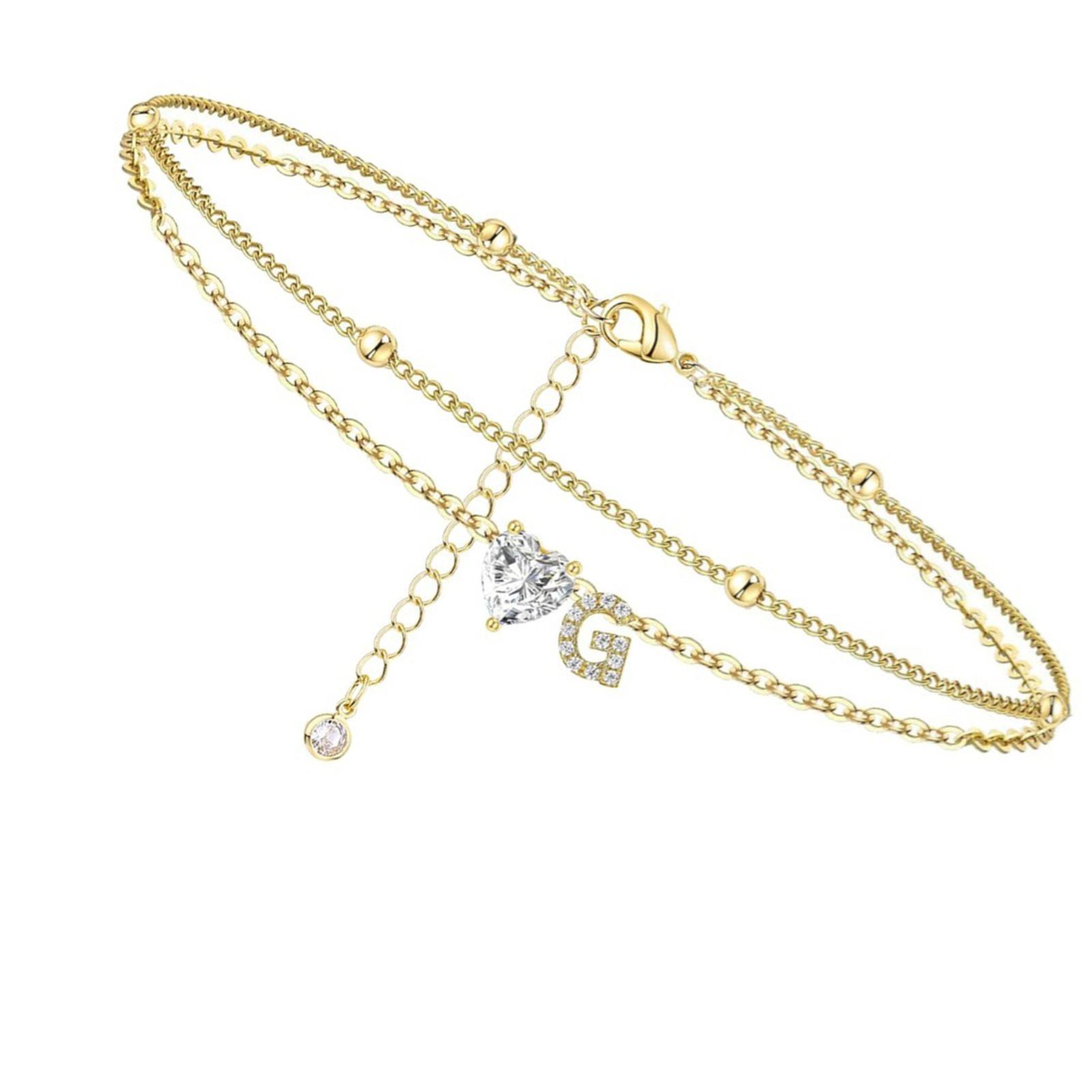 

Инициал Сердце Ножной браслет Сердце Буква Ножной браслет Персонализированная монограмма Ножной браслет1 шт One Size