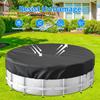 Round Oxford Cloth Outdoor Pool Cover - Dust, Sun, Rain, Leaf & Snow Protection