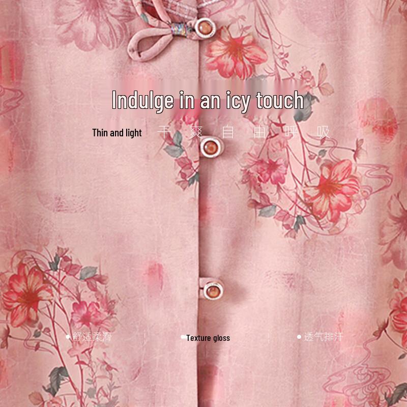 Women's Mid-Aged & Elderly Breathable Summer Shirt Set