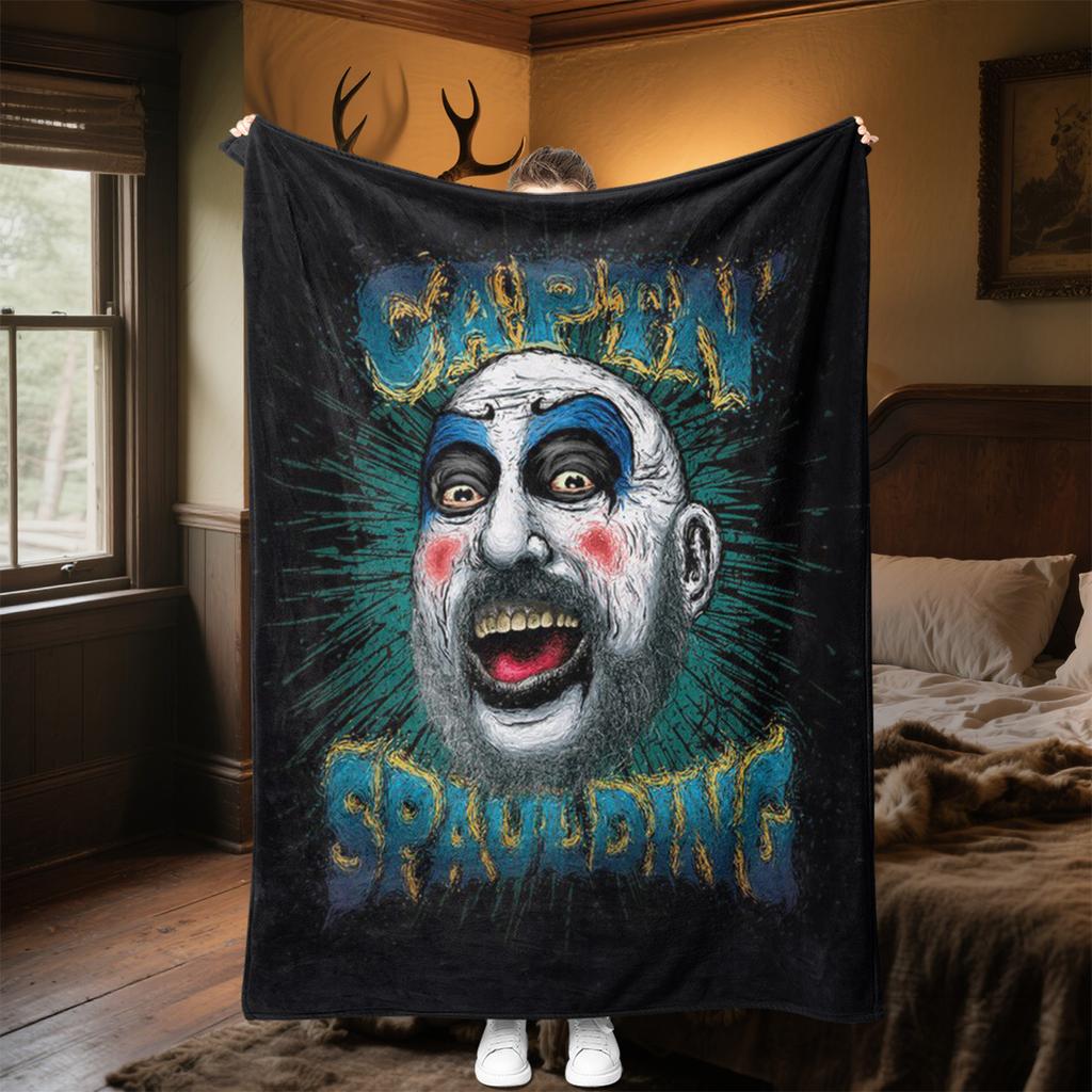 Captain Spauldings Museum Monsters Madmen Clown Blanket Perfect All Seasons Soft Comfortable Sofa Office Nap Travel Festive Gift