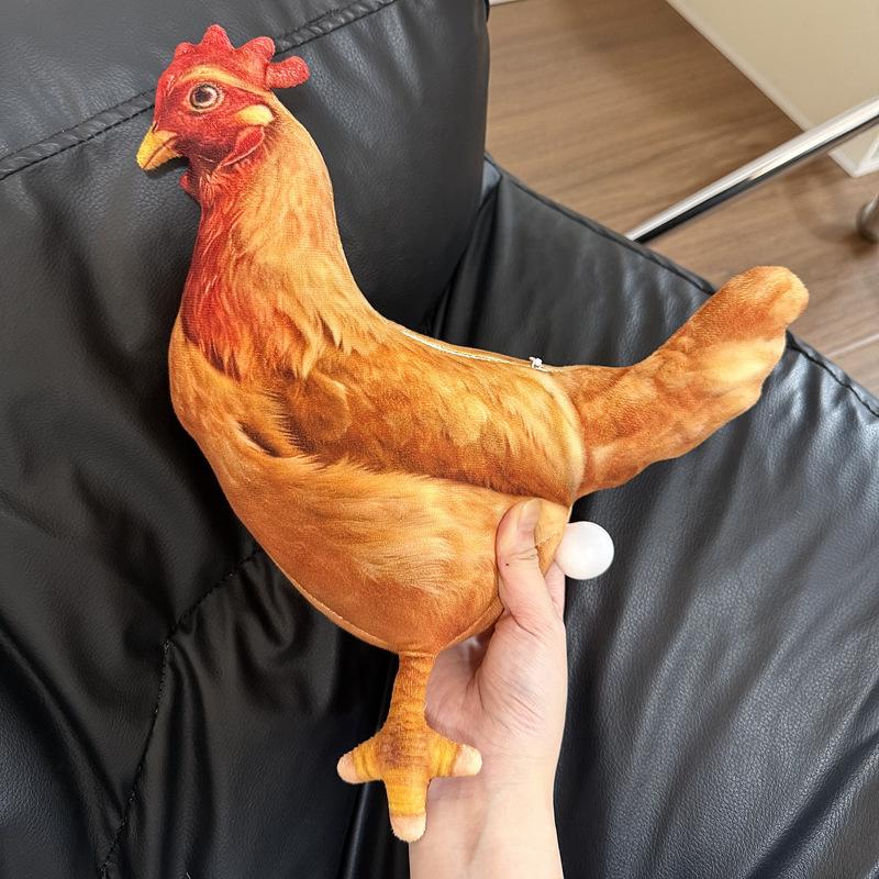 30CM Simulated Egg Laying Hen Doll 3D Simulation Chicken Fill PP Cotton Stuffed Doll Toy Gifts For Kids Home Room Decor