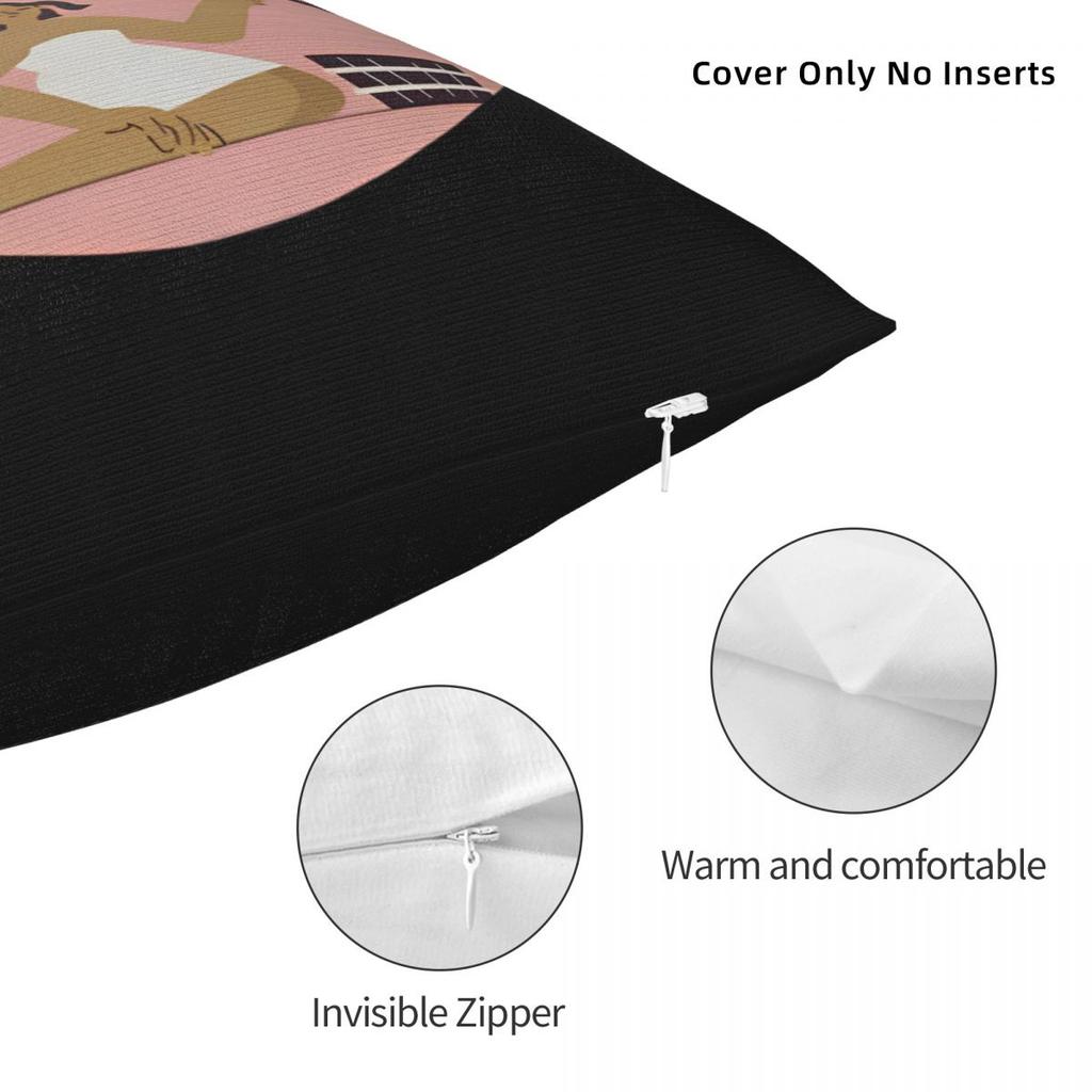 Bara Bada Bastu Square Pillowcases Polyester Couch Eurovision Yksi Kaksi Kolme Sauna Cushion Cover Creative Pillow Cover 40*40