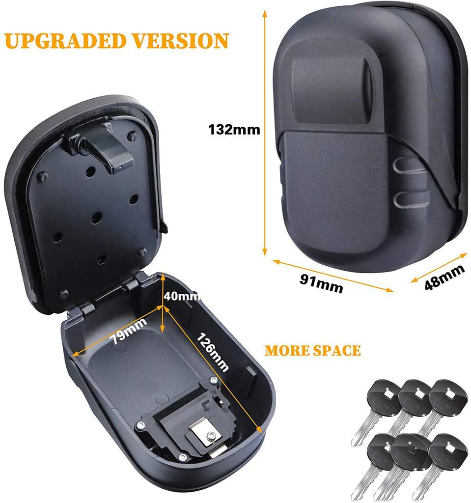 Wall-Mounted Metal Outdoor Anti-Theft Key Storage Lock Box