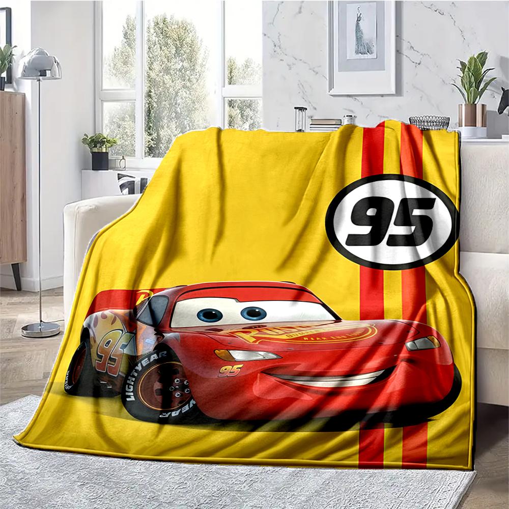 Cars Theme Printed Blanket - Perfect for Couch, Bed, Travel & Outdoor Use | Machine Washable, Cozy & Durable.