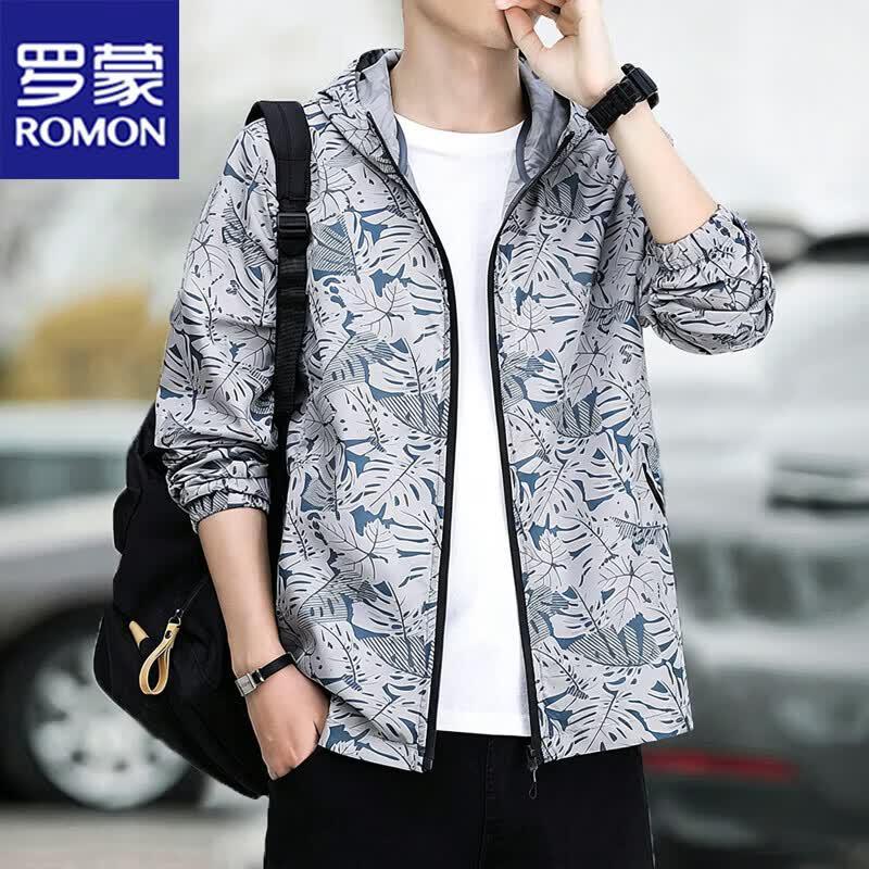 Romon Men s Lightweight Hooded Outdoor Sun Protection Jacket M