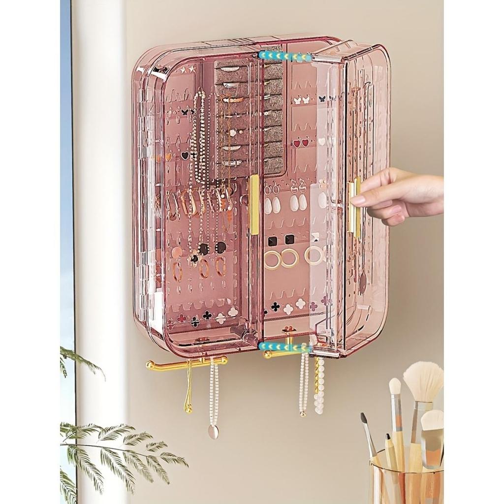 1PC Large-Capacity Wall-mounted Multi-functional Jewelry Storage Box For Earrings, Necklaces