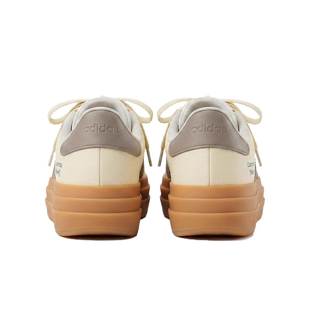 Adidas VL Court Bold Leather Low top Skateboard Shoes Women's Light Yellow IH3083(Team1999-S-BOX)