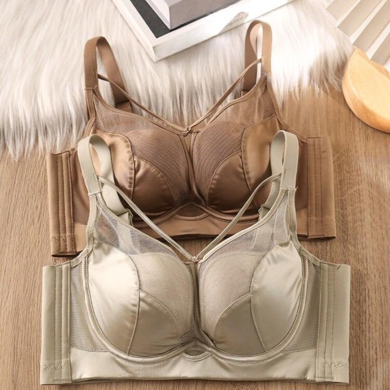 Women's Spring and Summer Sexy Thin Style Gather Together The Auxiliary Milk No Trace Comfortable Adjusted Underwear