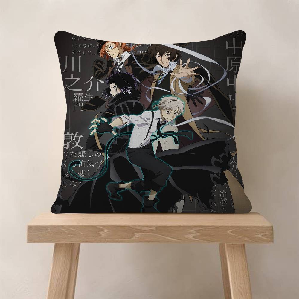 Anime BBungo SStray DDogs Pillow Anime Pillow Sofa Bed Head Pillow Cover Cushion Cover Fashion
