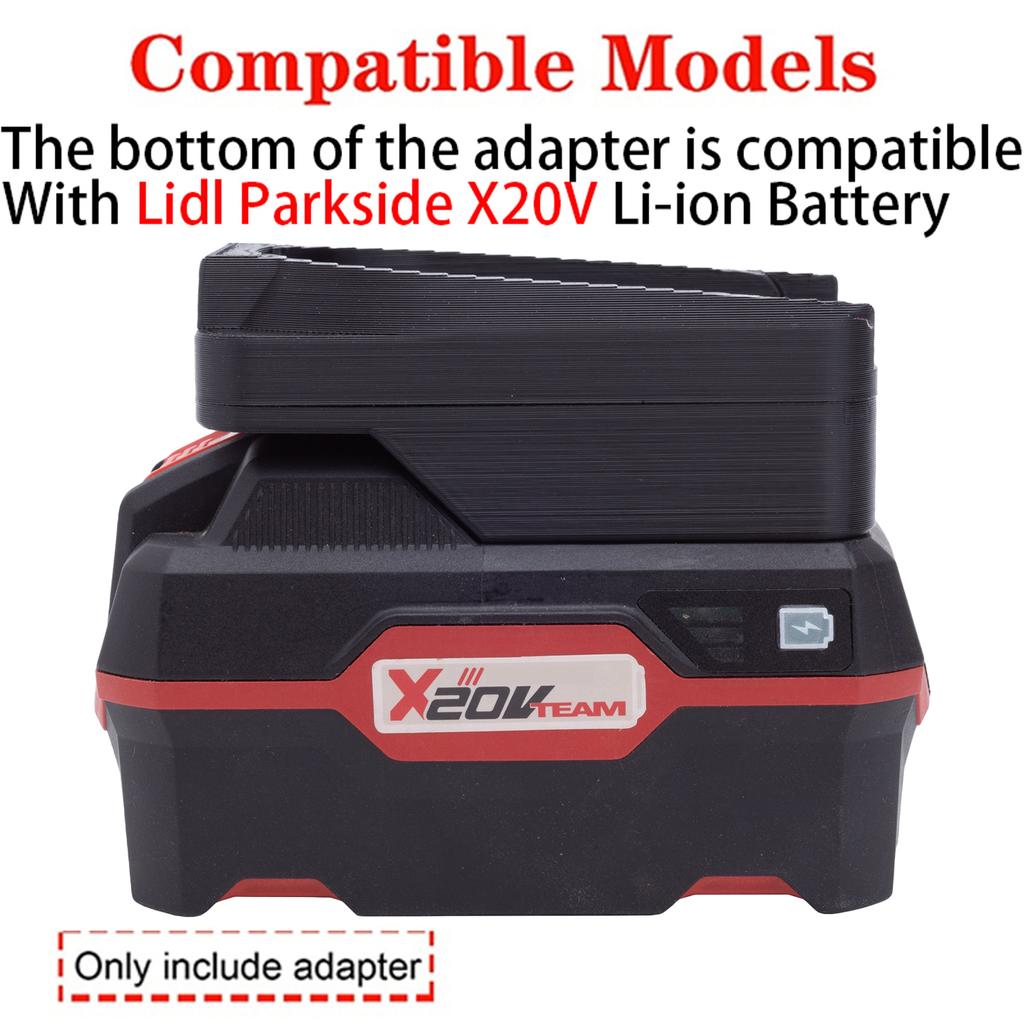 Battery Adapter For Bosch 18V PBA Li-ion Tool To Lidl Parkside X20V Li-ion Battery Adapter Converter Power Tool Accessory