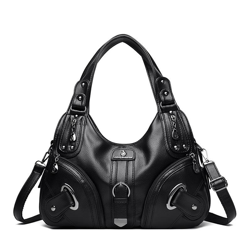 

Трендовая вместительная сумка на одно плечо в стиле ретро тай-дай и ручная сумка кроссбоди для женщин чёрный