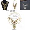 Ethnic Vintage Alloy Necklace With Geometric Pendant And Water Wave Chain For Women