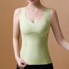 W Autumn and Winter Thermal Vest with Bra for a Break, Autumn and Winter Bottoming Shirt, Top, Seamless Velvet Heating
