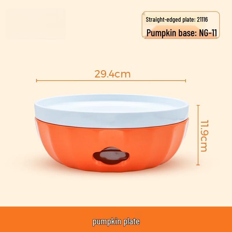 Wuhe Chinese Melamine Dinner Plate with Pumpkin Base