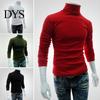Herren Herbst Einfarbig Langarm Rollkragen Gestricktes Schlankes Unterhemd