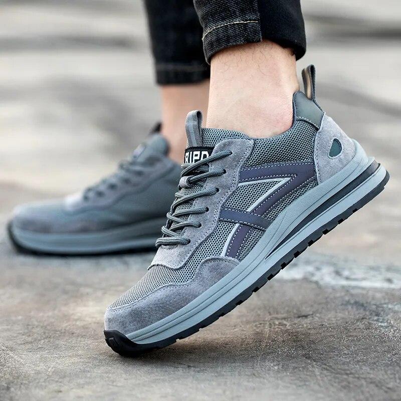 Sicherheitsstiefel Arbeitsschuhe für Männer Stahlkappe Leichte Schuhe Sicherheit