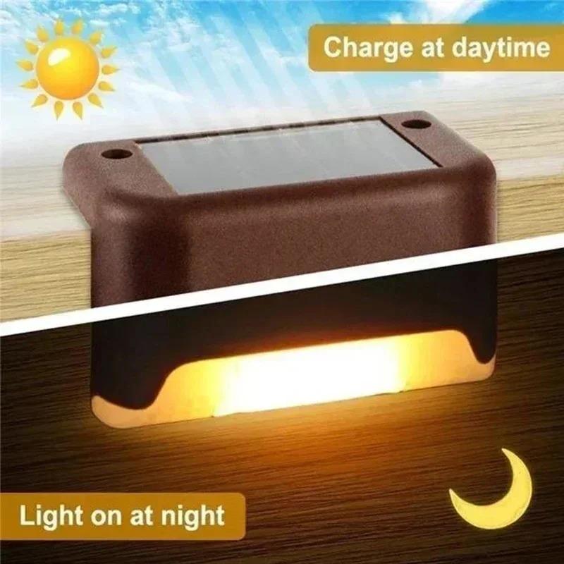 4/8/16/32pcs Solar LED Lights Outdoor Garden Light Deck Lamp Solar Stairs Light Waterproof Solar Step Lamp Patio Garden Decor