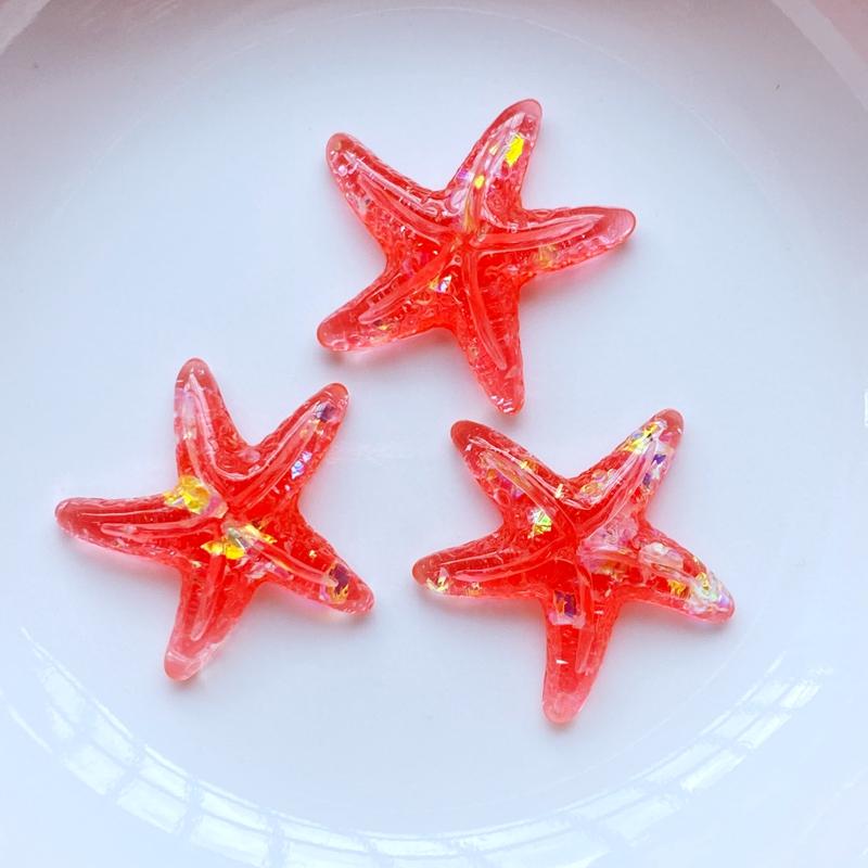 20Pcs New Cute Resin Cartoon Shining starfish Flat Back Scrapbooking DIY Jewelry Craft Decoration Accessories