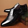 FashionMens Oxfords lace up Shoes Leather Brogue fashion Dress Shoes Classic Business Formalwedding party Shoes Man big szie 49