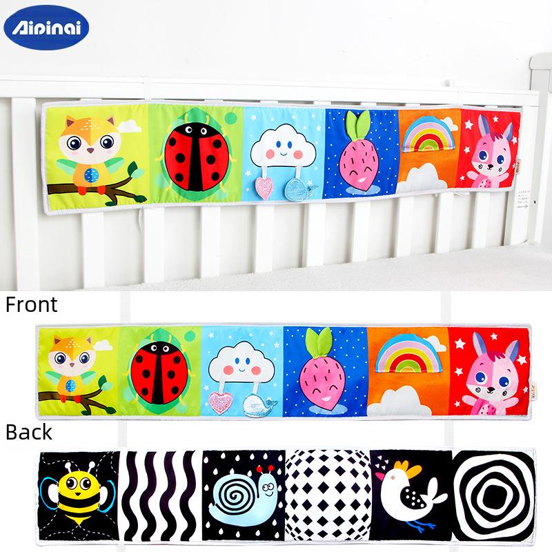 Aipinqi Double-Sided Rabbit Visual Stimulation Bed Cloth Book for Early Education