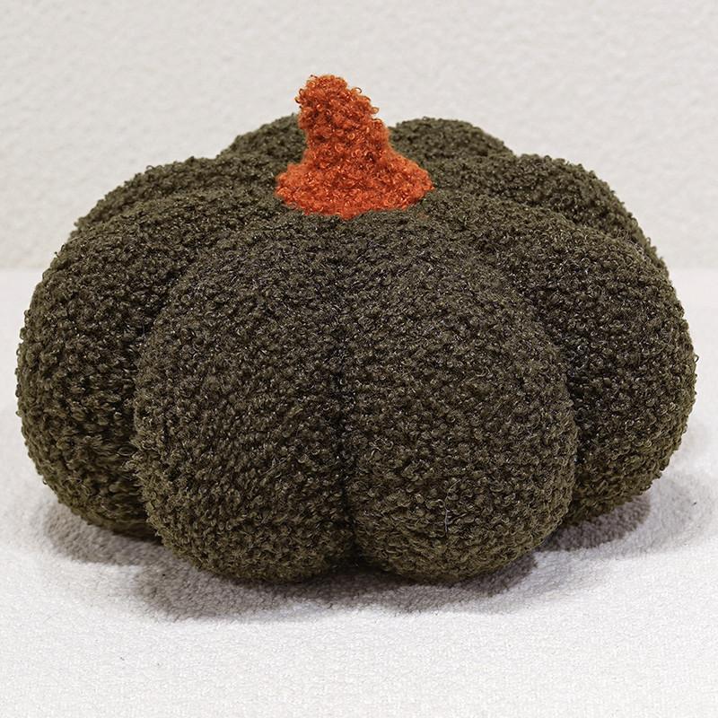 Pluche Sierkussen Pompoen Design 8 Verschillende Kleuren Rugkussen Zacht Krullend Sherpa Lendensteun Gezellige Bank Decoratie Vakantiecadeau 10cm