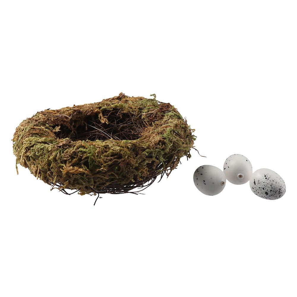 4Pcs 4.7" Birds Nest Artificial Bird Nest Decor House Decoration Birds Nest Fern  Party