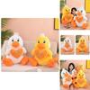 Adorable Cartoon Heart-shaped Duck Plush Pillow Cute Yellow And White Stuffed Toy