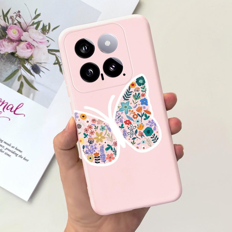 For Xiaomi 14 Phone Case Xiaomi Mi 14 5G Mi14 2024 Cute Cat Cartoon Jelly Silicon Soft Protective Back Cover