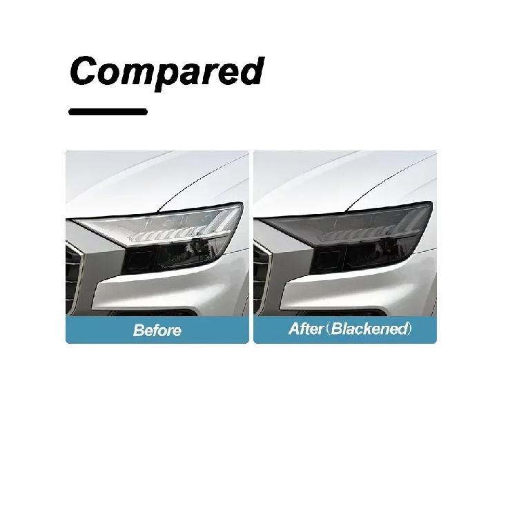 For Mazda 3 2008-2012 Car Headlight Protective Film Headlamp Restoration Transparent Black TPU Sticker Accessories